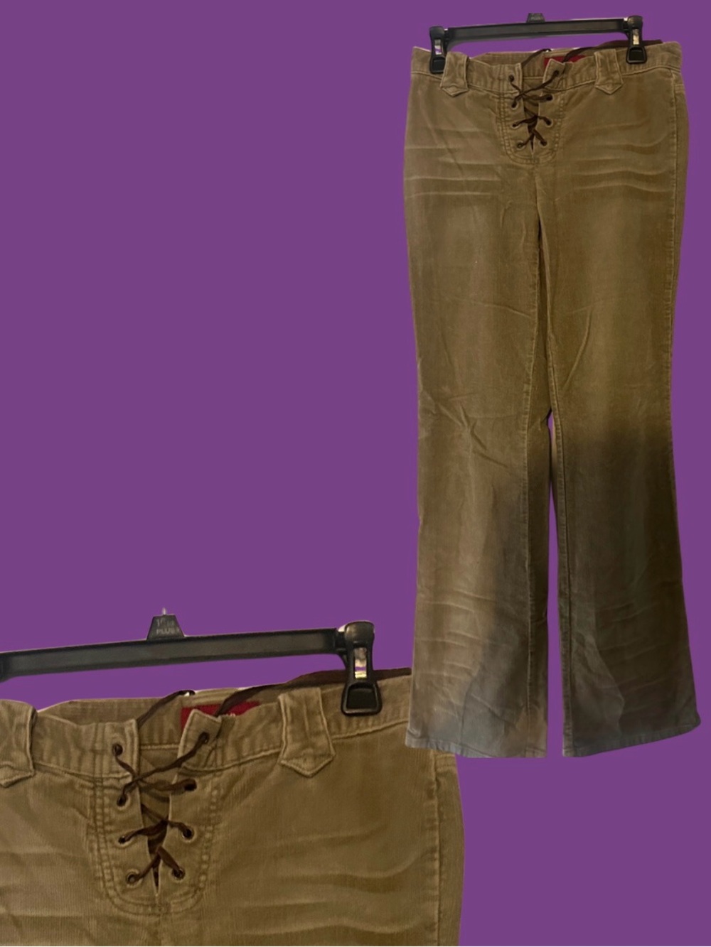 Lace-Up Corduroy Pants